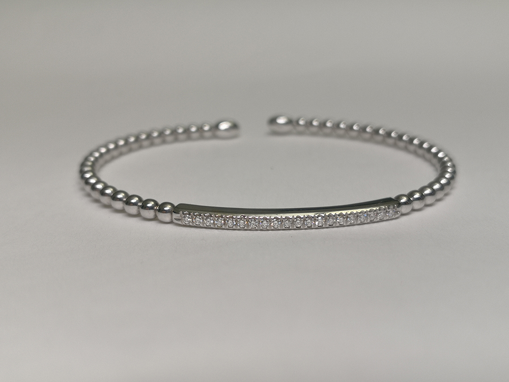 Bracciale oro bianco e 20diamanti