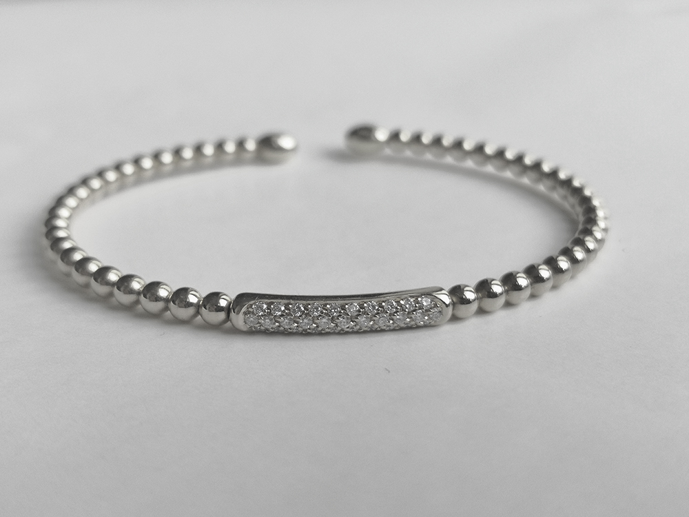 Bracciale oro bianco e 31 diamanti
