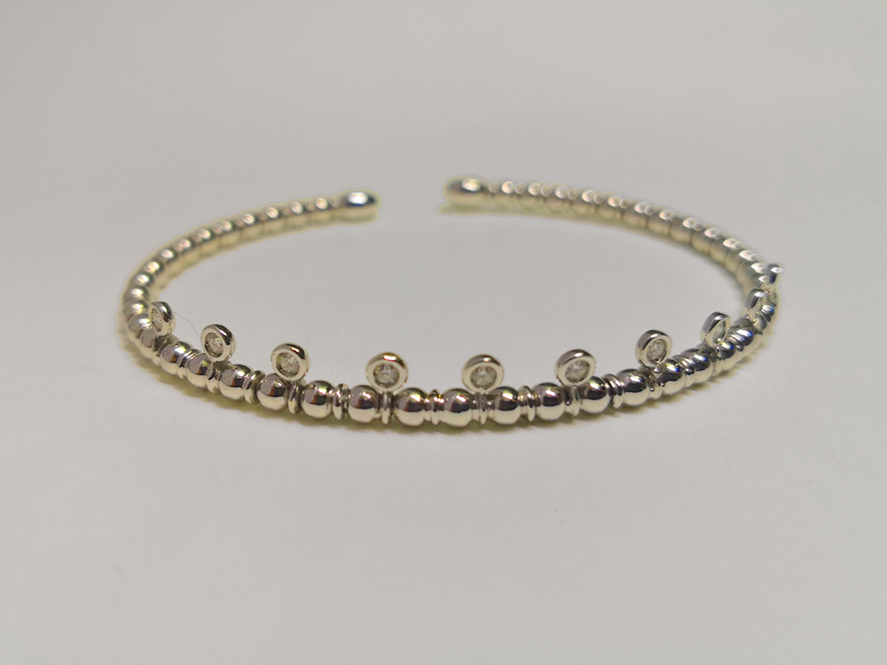 Bracciale oro giallo e 10 diamanti