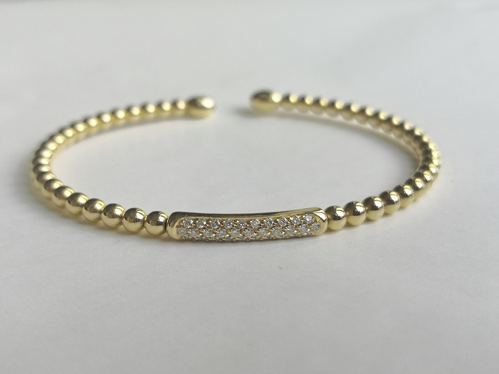 Bracciale oro giallo e 31 diamanti