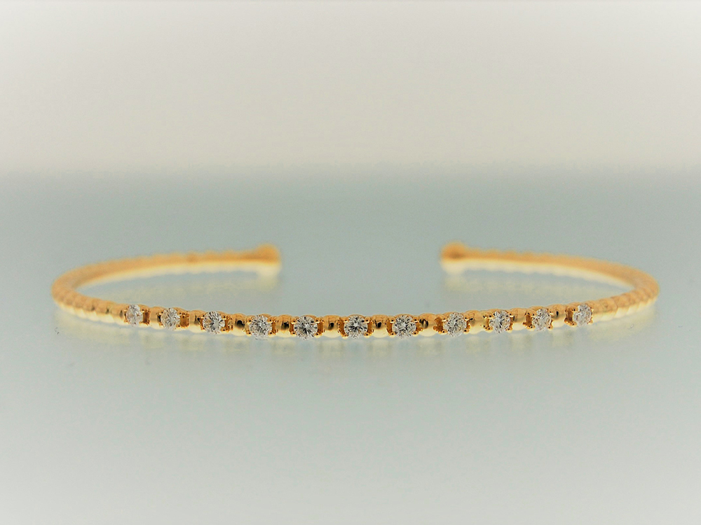 Bracciale oro giallo e 7 diamanti