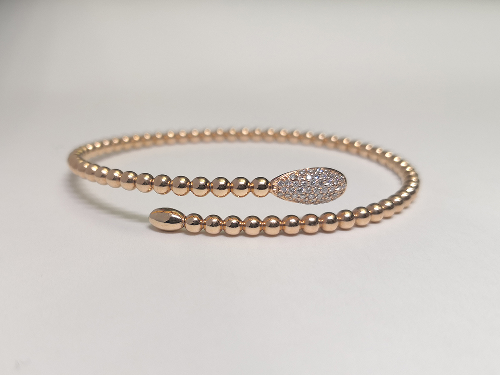 Bracciale oro rosae 35 diamanti
