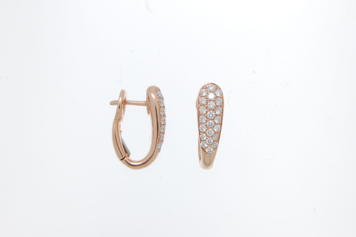 Gold and brilliant-cut diamonds earrings