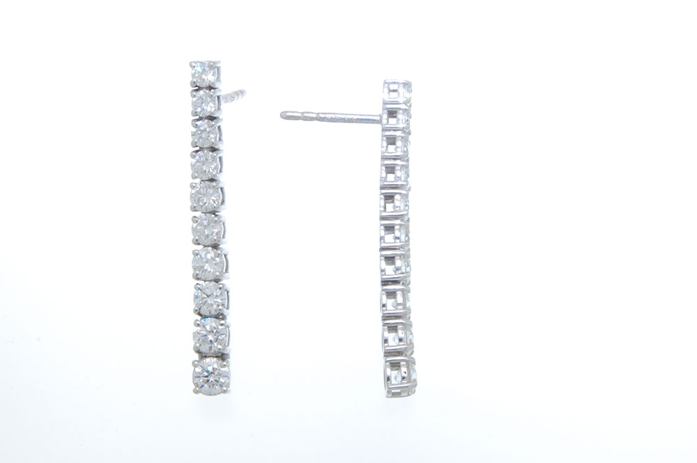 Gold and brilliant-cut diamonds earrings